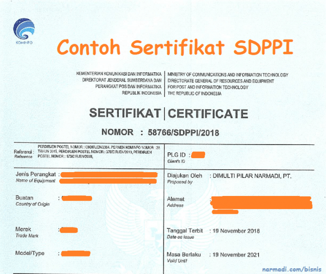 prosedur sertifikasi sdppi