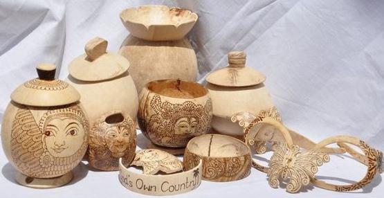 contoh teko teh kerajinan dari batok kelapa