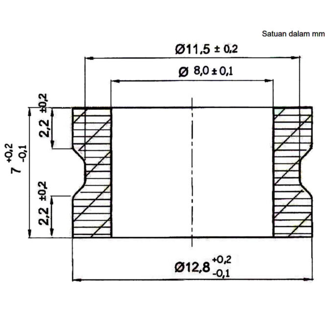 Dimensi Karet seal regulator gas wajib SNI 7665:2010 untuk perlindungan keselamatan konsumen.