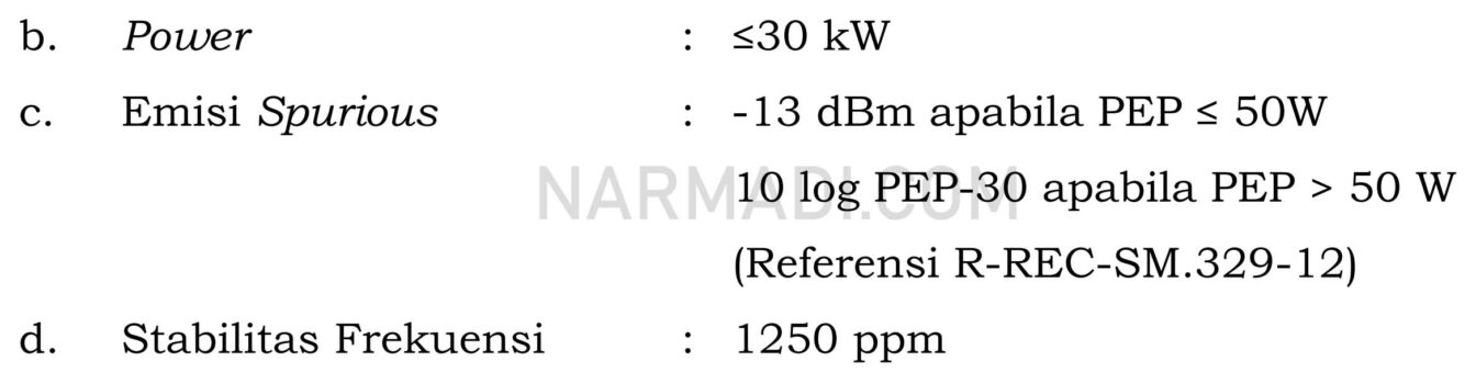 Persyaratan teknis khusus radar maritim sesuai perdirjen sdppi no 2 tahun 2020 tentang perangkat telekomunikasi radar