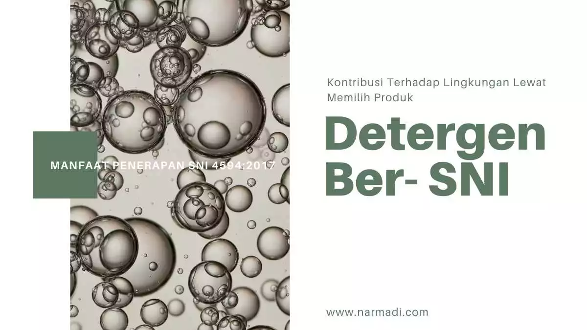 Sabun cuci baju dalam bentuk detergen bubuk yang sesuai SNI 4594 dapat mengurangi pencemaran lingkungan yang disebabkan sisa limbah pencucian