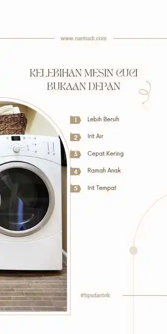 Kelebihan mesin cuci front loading atau bukaan depan