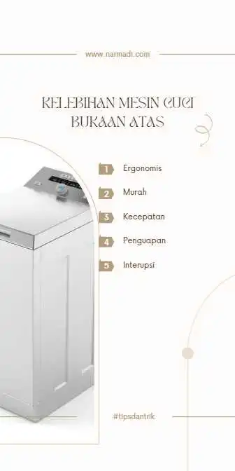 Kelebihan mesin cuci top loading atau bukaan atas