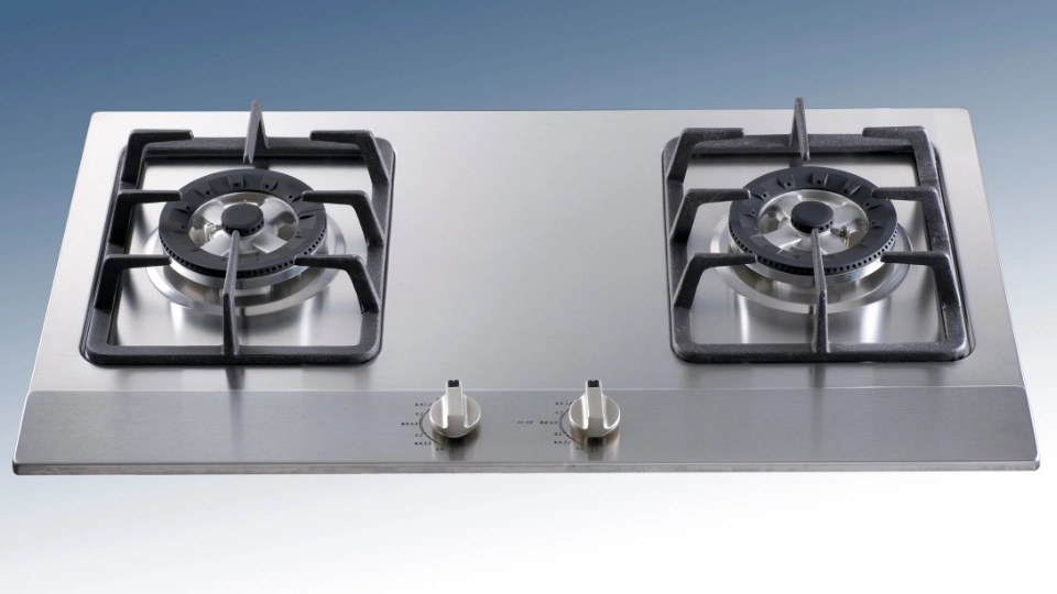 kompor gas 2 tungku stainless - Narmadi.co.id