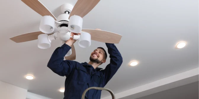 kipas angin gantung lampu