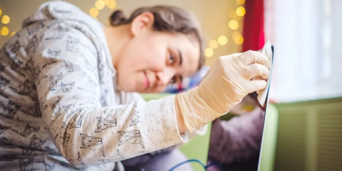 cara membersihkan layar laptop