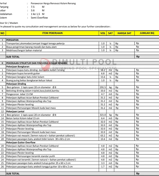 contoh rab kolam renang