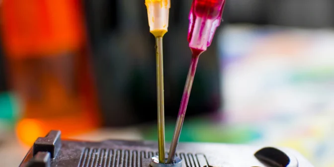 mengisi tinta printer