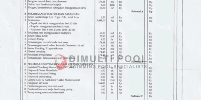 jasa pembuatan kolam renang di duren sawit