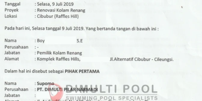 jasa pembuatan kolam renang di duren sawit